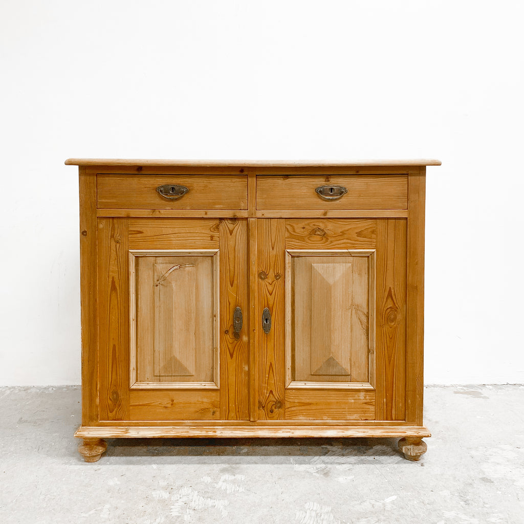 ANTIQUE BALTIC PINE DANISH COMPACT BUFFET SIDEBOARD