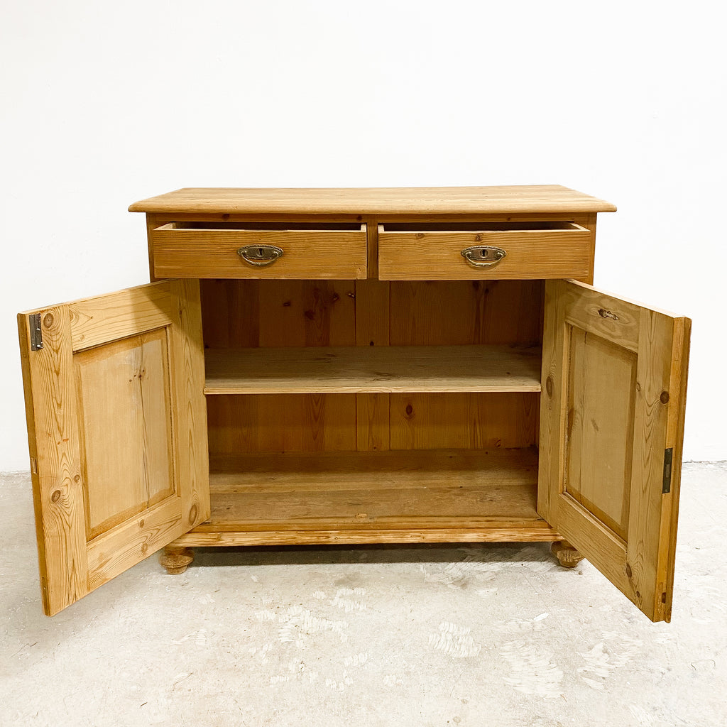 ANTIQUE BALTIC PINE DANISH COMPACT BUFFET SIDEBOARD