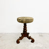 Antique Rosewood Tri-foot Swivel Stool
