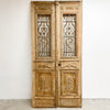 Pair Of Egyptian Baltic Pine Carved French Doors