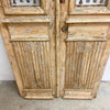 Vintage Egyptian Wrought Iron And Baltic Pine French Doors