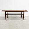 Mid Century Parker Lip End Teak Coffee Table - Restored