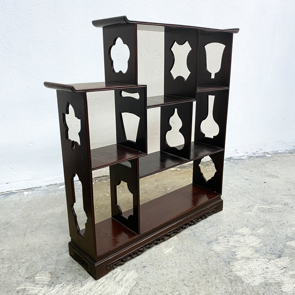 Vintage Chinese Rosewood Compact Shelf