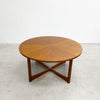Rare Mid Century Parker Round 'Sundial' Teak Coffee Table