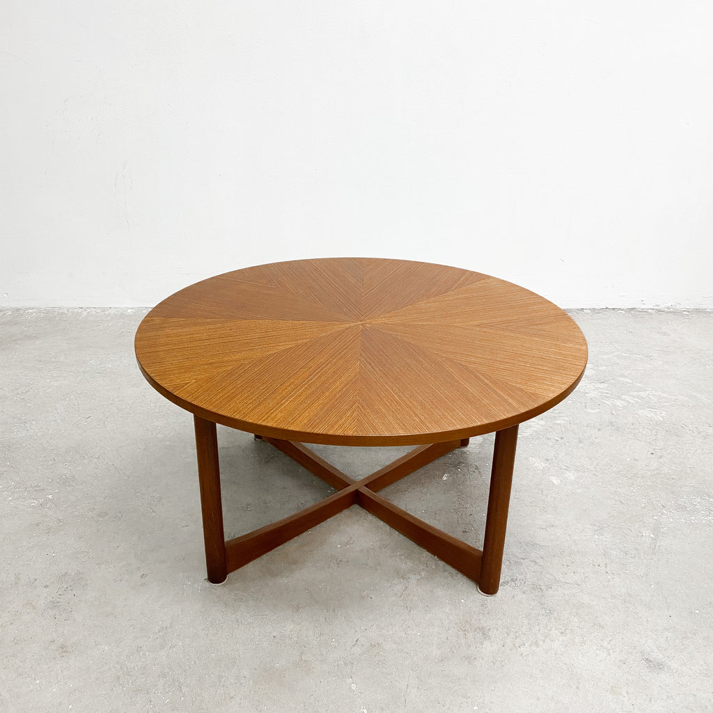 Rare Mid Century Parker Round 'Sundial' Teak Coffee Table