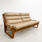 Tessa T4 Vintage 2 Seater Mid Century Beige Leather Lounge