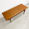 Mid Century Parker Teak Coffee Table With Rattan Magazine Shelf - Restored