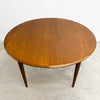 Mid Century Parker Teak Round Extension Dining Table - Restored
