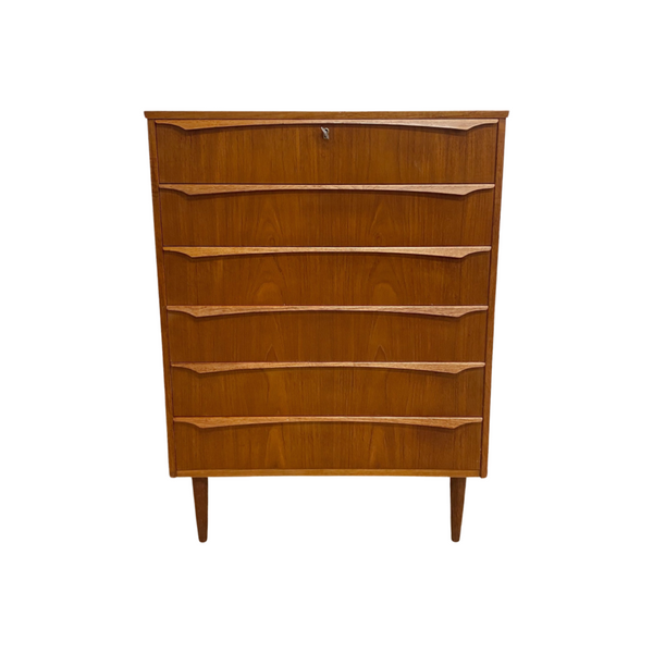 MID CENTURY DANISH CHEST OF DRAWERS TALLBOY