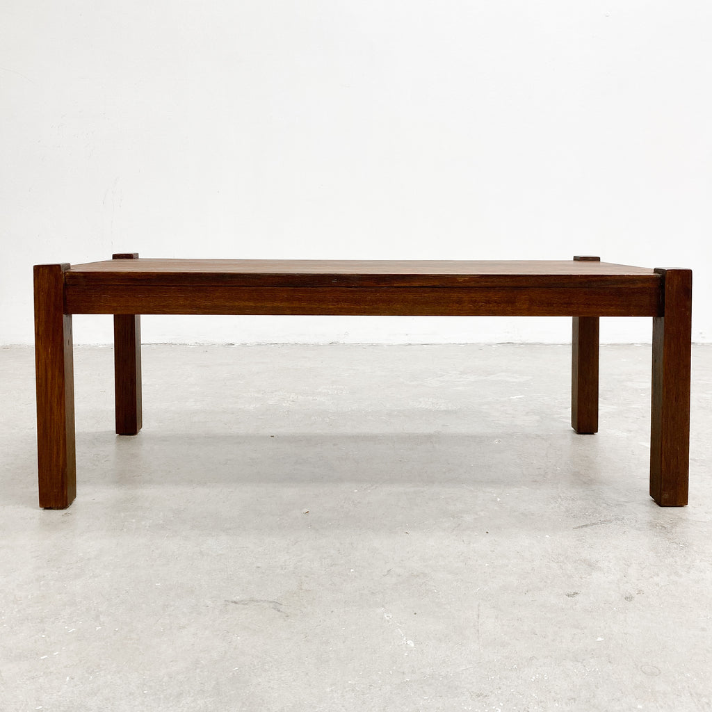 Vintage Mid Century Solid Oak Coffee Table Or Side Table