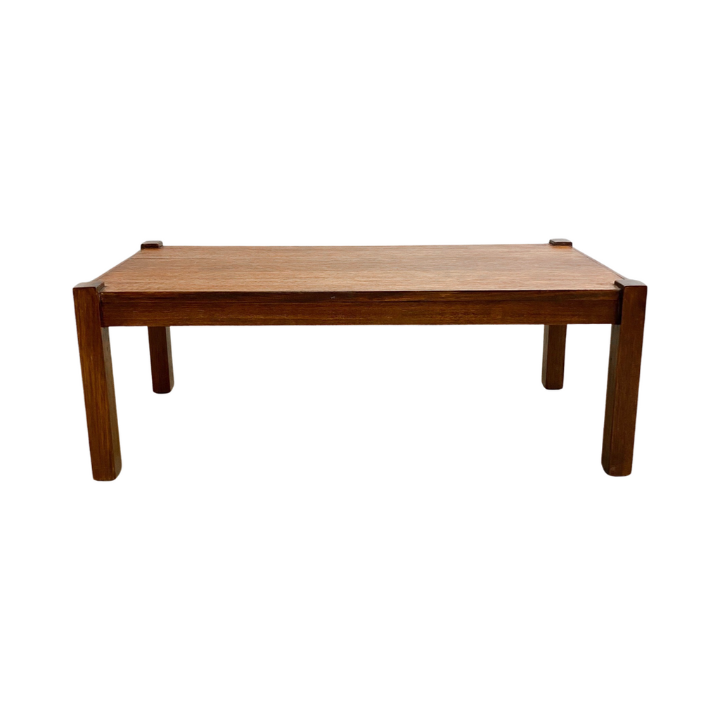Vintage Mid Century Solid Oak Coffee Table Or Side Table