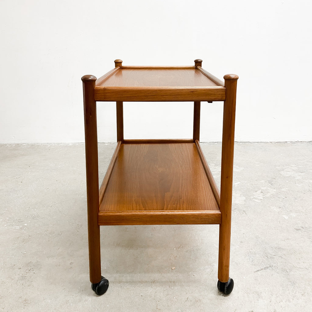 Mid Century Parker Teak Drinks Cocktail Trolley - Restored
