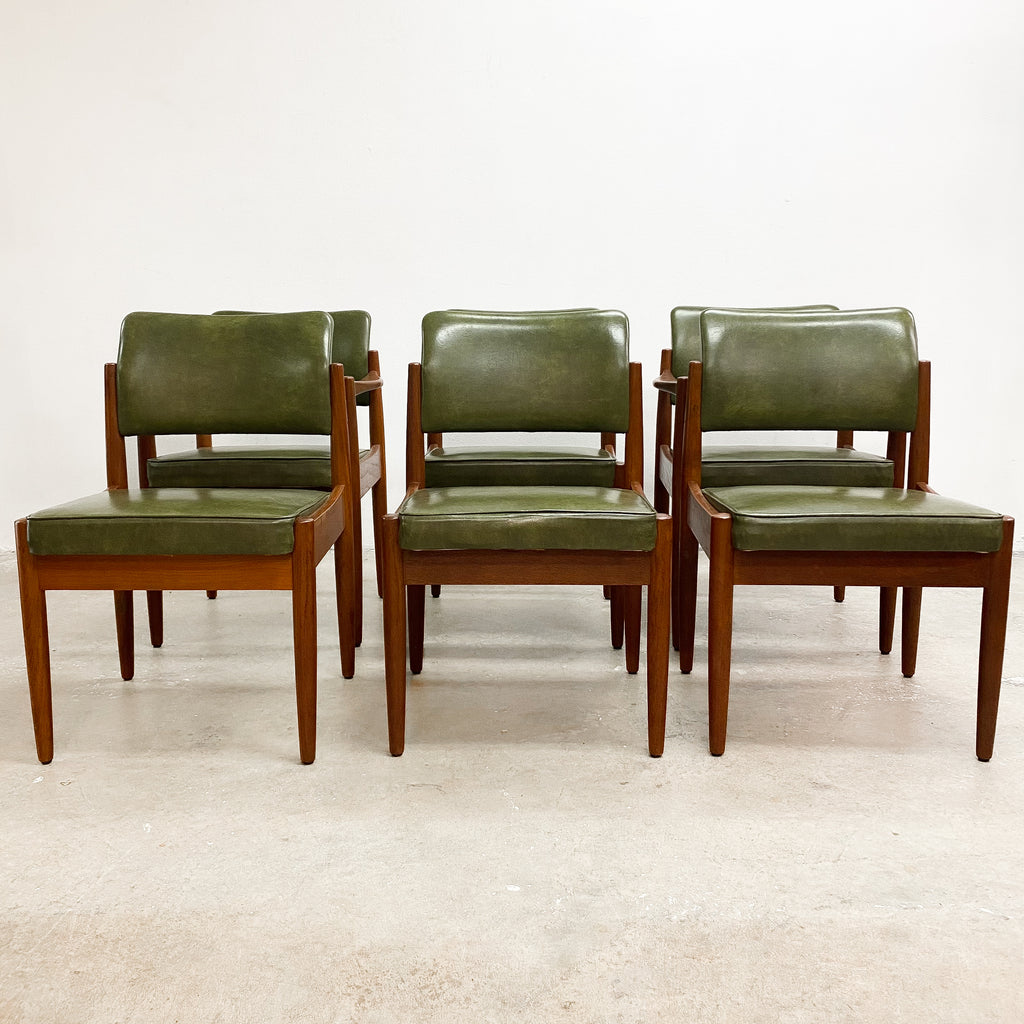 Set Of 6 Green Chiswell Dining Chairs Circa 1973