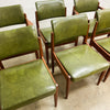 Set Of 6 Green Chiswell Dining Chairs Circa 1973