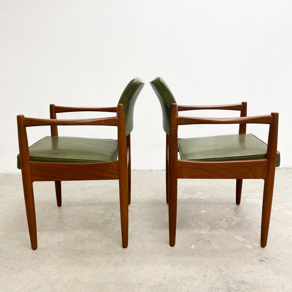 Set Of 6 Green Chiswell Dining Chairs Circa 1973