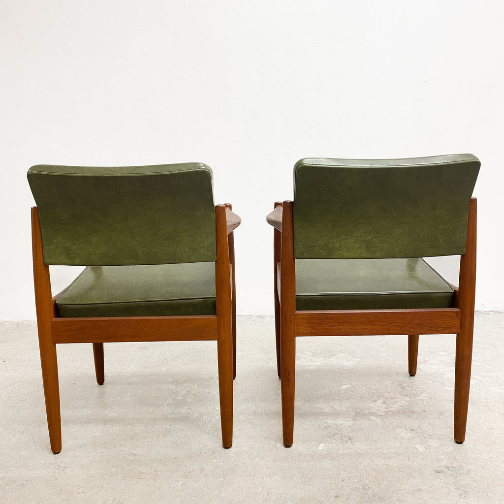 Set Of 6 Green Chiswell Dining Chairs Circa 1973