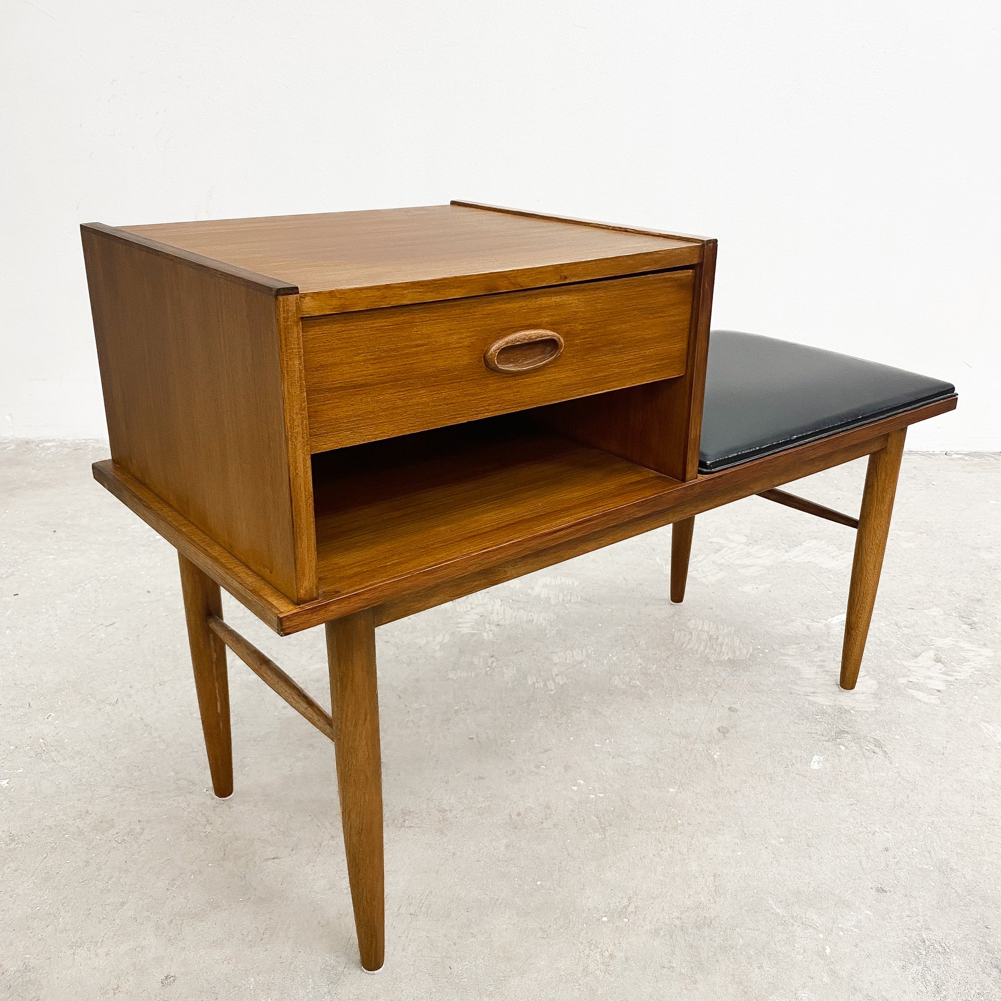 Original Mid Century Teak Telephone Table Console– The Design Ark