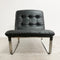 Mid Century Ingmar Relling Black Leather Armchair Chair