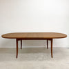 Mid Century Parker Teak Oval Extension Dining Table