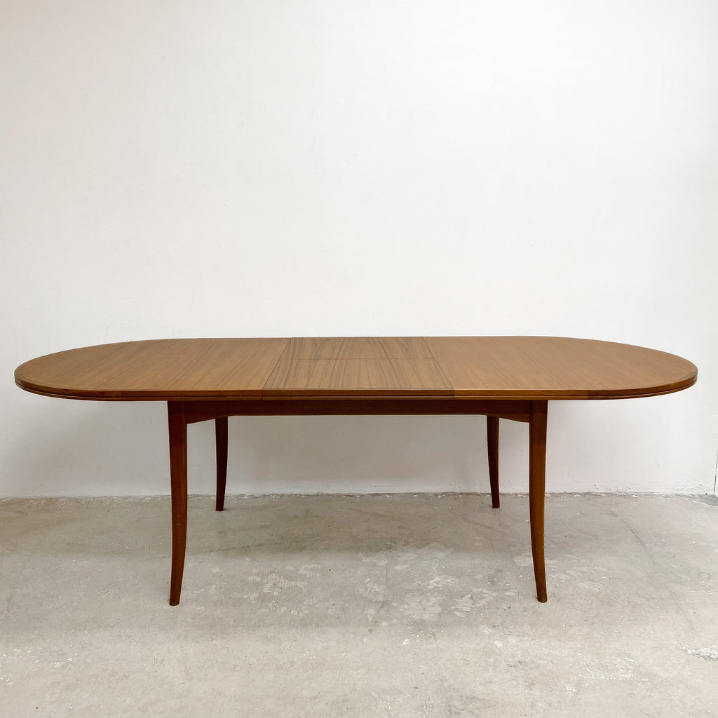 Mid Century Parker Teak Oval Extension Dining Table