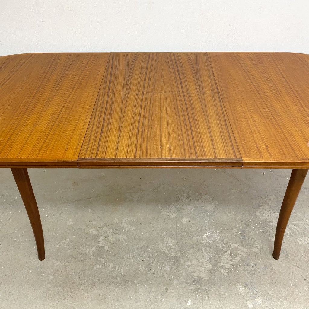 Mid Century Parker Teak Oval Extension Dining Table