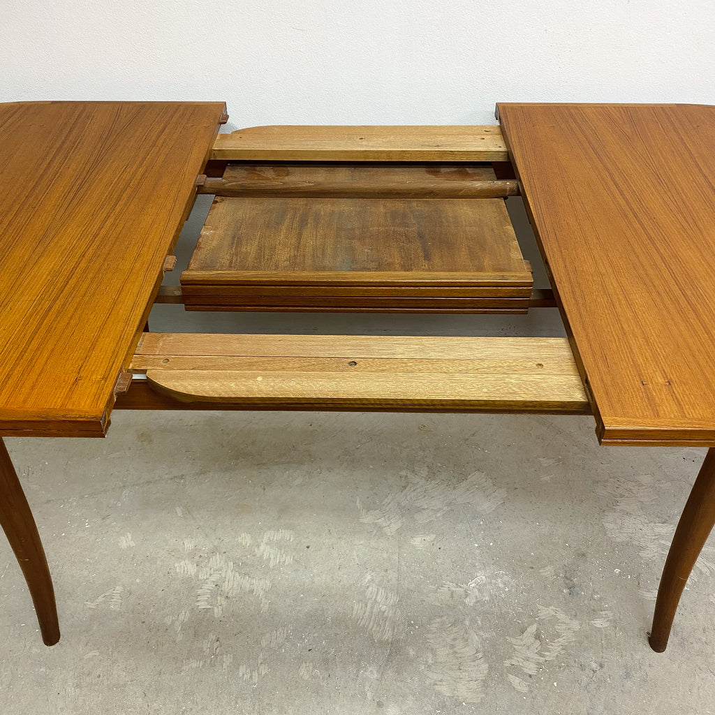 Mid Century Parker Teak Oval Extension Dining Table