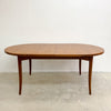 Mid Century Parker Teak Oval Extension Dining Table