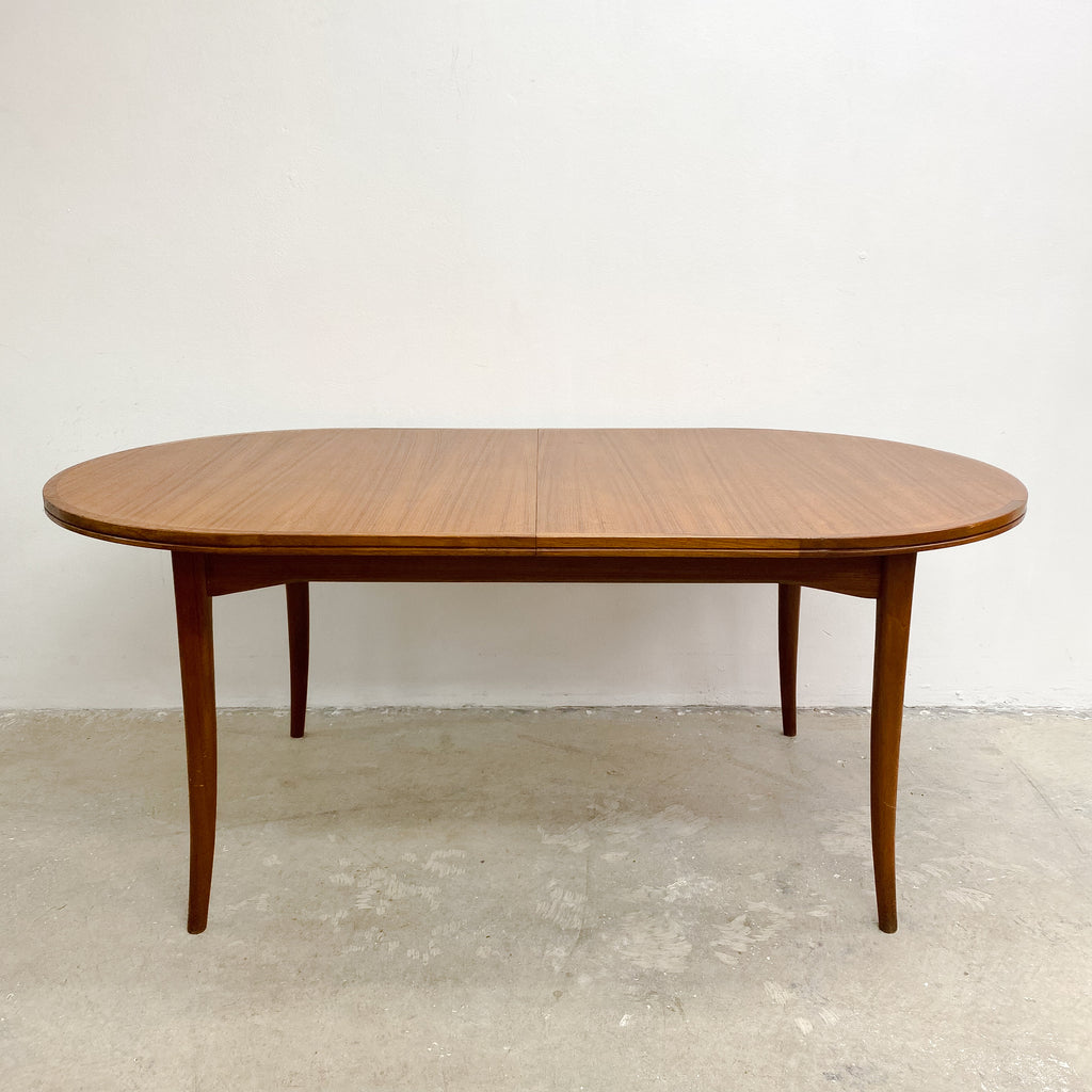 Mid Century Parker Teak Oval Extension Dining Table