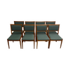Set Of 8 Parker Teak Dining Chairs 1980s