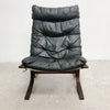 Black Leather Siesta Chair By Ingmar Relling C1960s