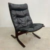 Black Leather Siesta Chair By Ingmar Relling C1960s