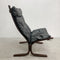 Black Leather Siesta Chair By Ingmar Relling C1960s