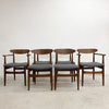 Set of 6 Mid Century Spade Back Dining Chairs