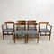 Set of 6 Mid Century Spade Back Dining Chairs