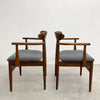 Set of 6 Mid Century Spade Back Dining Chairs
