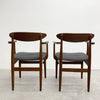 Set of 6 Mid Century Spade Back Dining Chairs