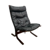 Black Leather Siesta Chair By Ingmar Relling C1960s