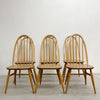 Set of 6 Mid Century Ercol Quaker Windsor Dining Chairs