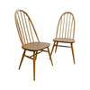 Set of 6 Mid Century Ercol Quaker Windsor Dining Chairs