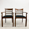 Six Art Deco Mahogany Framed Ladder Back Dining Chairs - New Upholstery