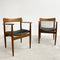Pair Of Parker Mid Century Teak And Leather Nordic Armchairs - Restored