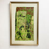 Large vintage Linocut Artwork By Australian Artist Jackie Gorring
