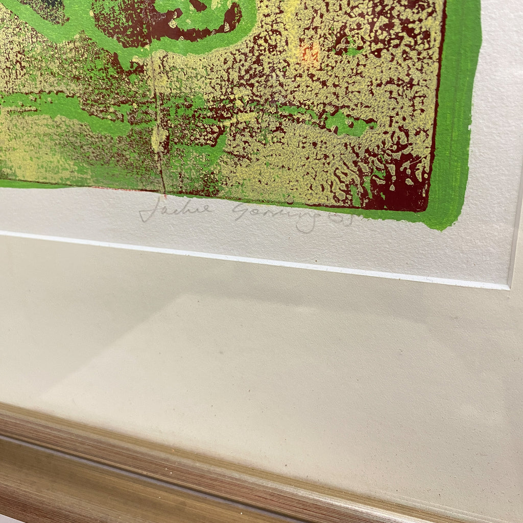 Large vintage Linocut Artwork By Australian Artist Jackie Gorring