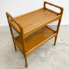 Mid Century 2 Tier Cocktail Trolley Bar Cart