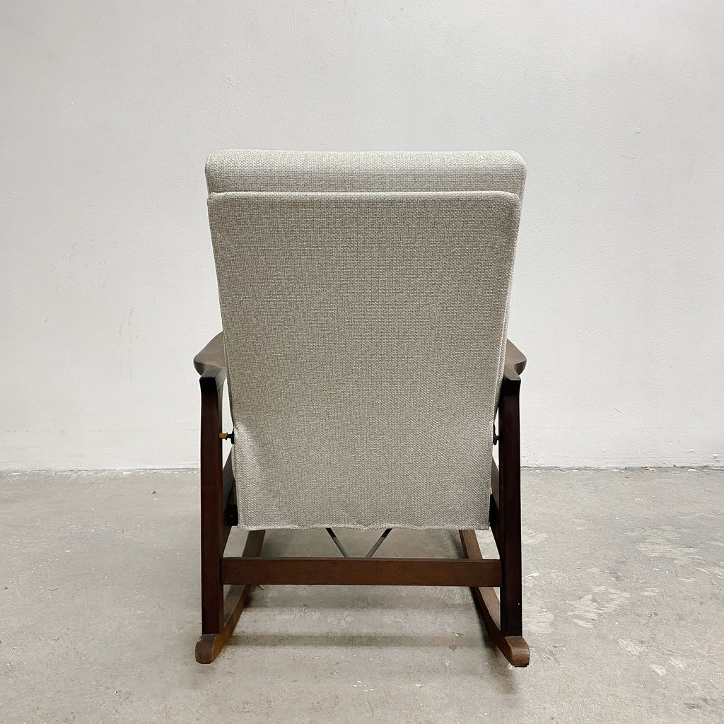 Mid Century Modern Rocking Chair With New Upholstery
