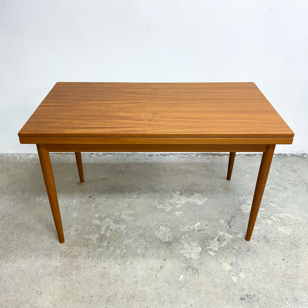 Rare Mid Century Parker Teak Side Extension Dining Table