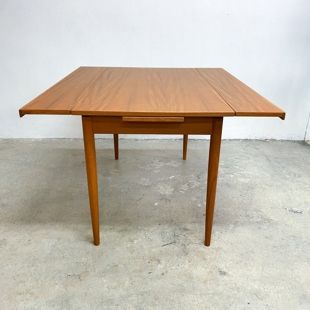 Rare Mid Century Parker Teak Side Extension Dining Table