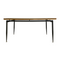 Mid Century Floating Top Dining Table With Swallowtail Edge Detail