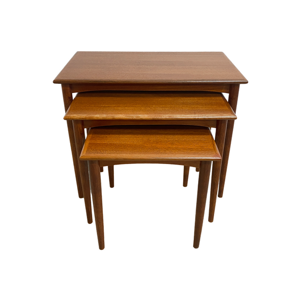 Mid Century Parker Nest Of 3 Side Tables - Restored