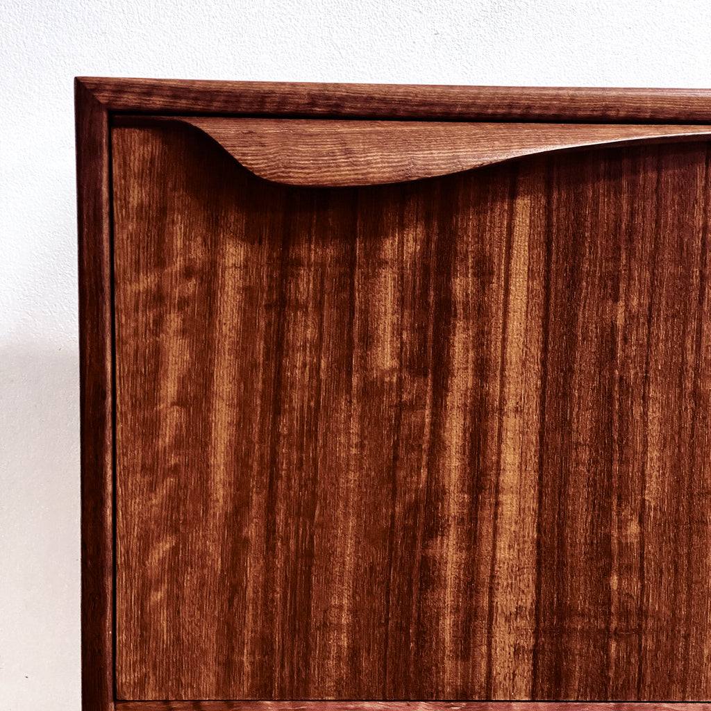 Rare Mid Century Australian Blackbean Sideboard With Cocktail Cabinet